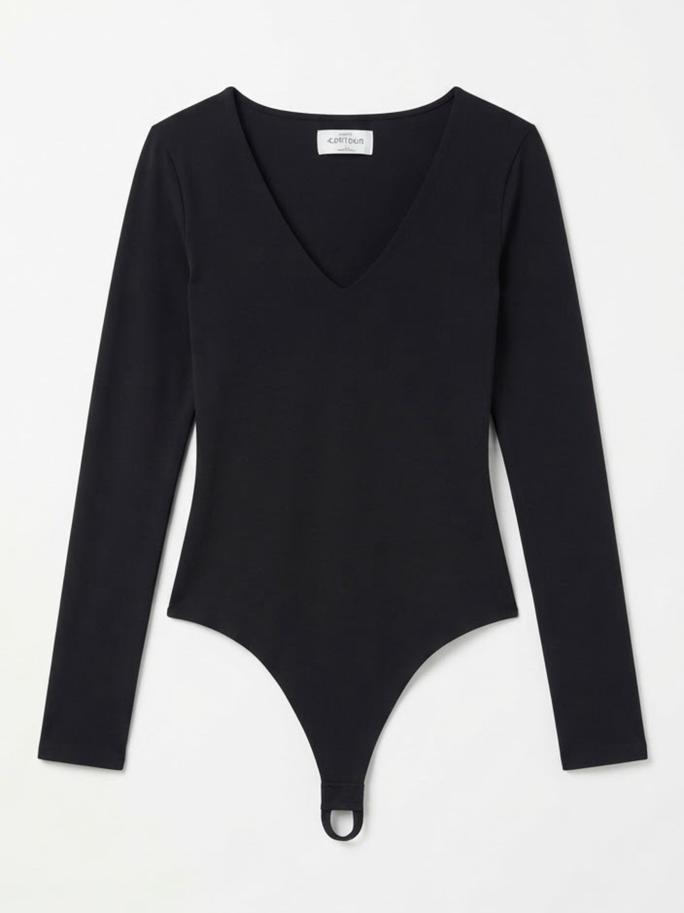 Babaton Contour V-Neck Long Sleeve Bodysuit Black / Size Small